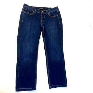 White House Black Market Dark Blue Slim Cropped Jeans